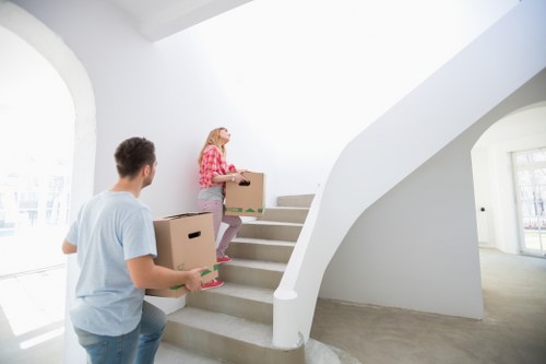 Customer following safe access rules in a storage unit area